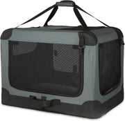 Soft Dog Cat Travel Crate Carrier Cage Folding Portable Kennel 66x46x46cm