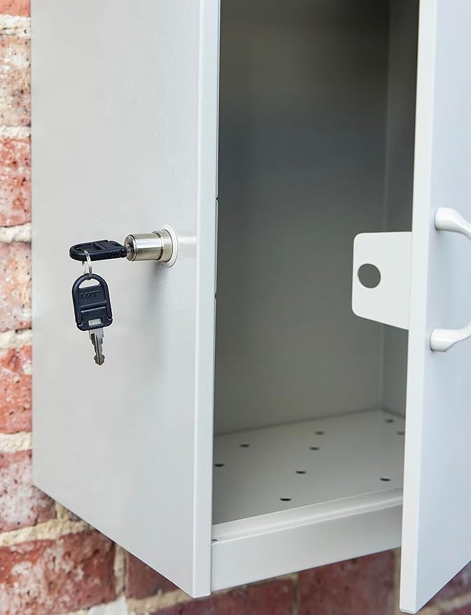 Extra Large Lockable Parcel Box Wall Mounted Steel Mailbox Clay Weatherproof