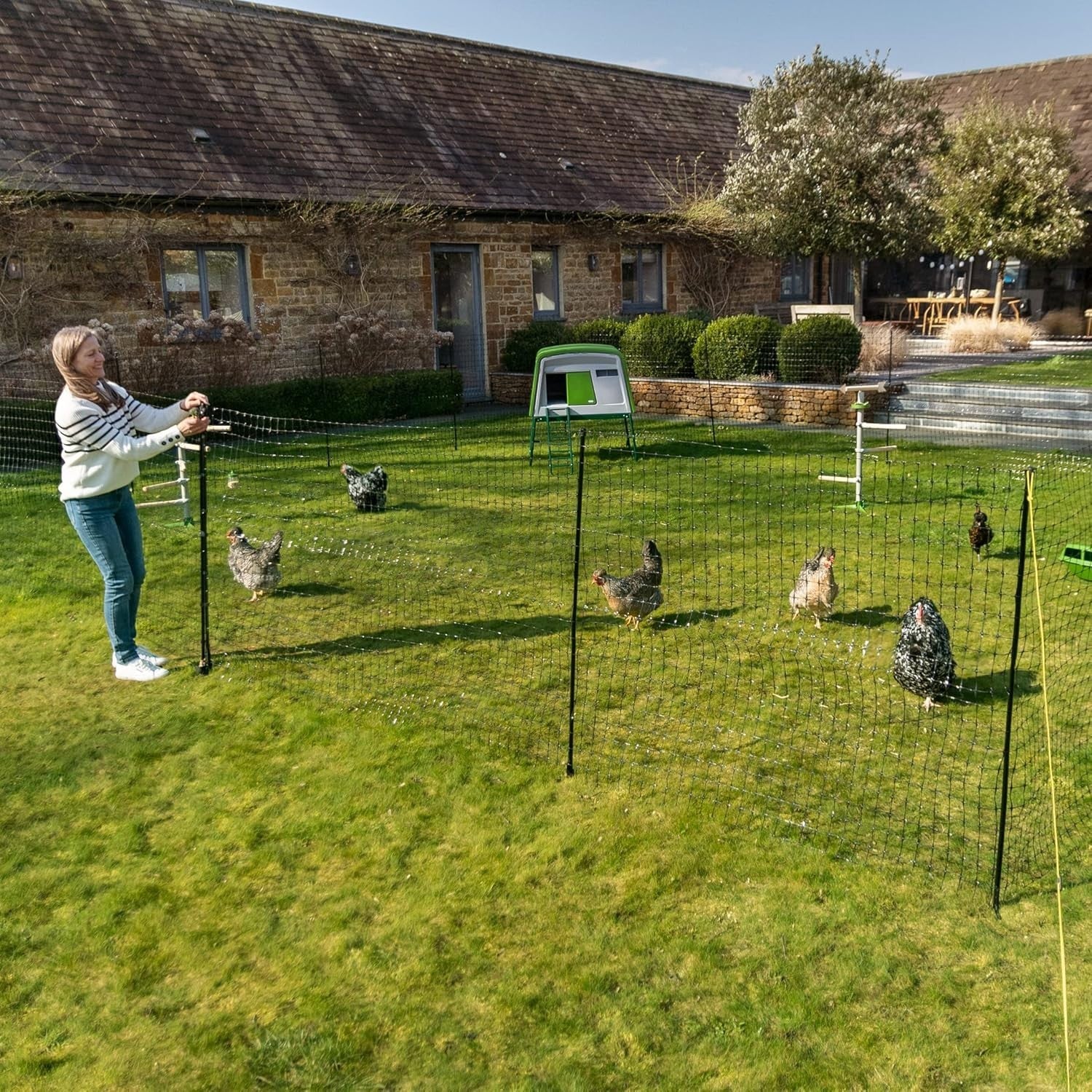 21m Extra High Chicken Fencing Poultry Netting w Door