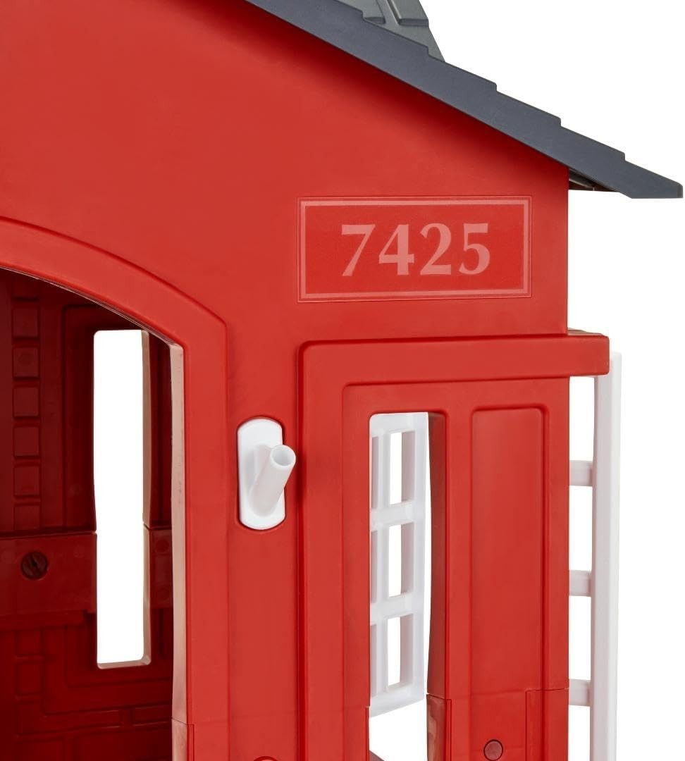Kids Cottage Playhouse Red Indoor Outdoor Plastic House Age 2+