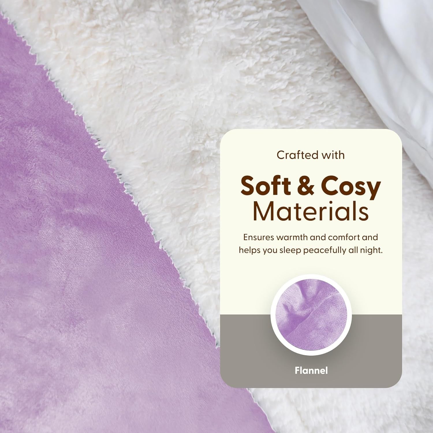 Large Electric Heated Throw Blanket Sherpa Fleece 9 Heat Timer
