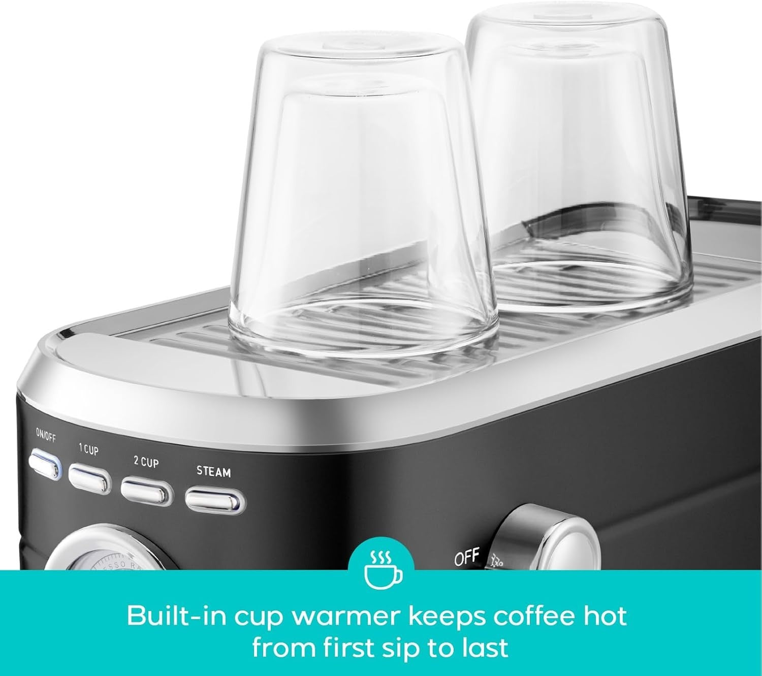 20 Bar Espresso Coffee Machine with Milk Frother 1L Stainless Steel Barista