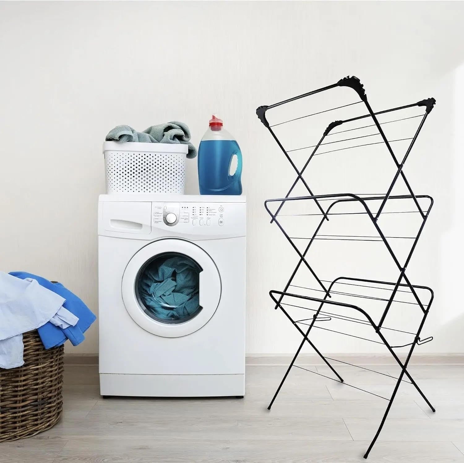 3 Tier Foldable Clothes Airer Indoor Outdoor Compact Laundry Dryer Rack