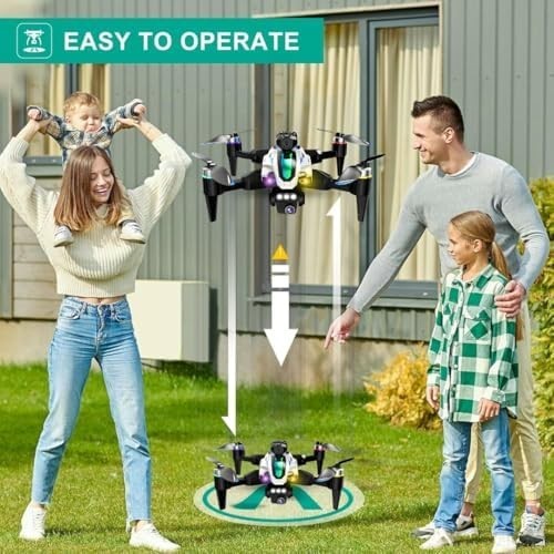 Trendi 4K Dual Camera Foldable Drone Brushless Motor Obstacle Avoidance Black