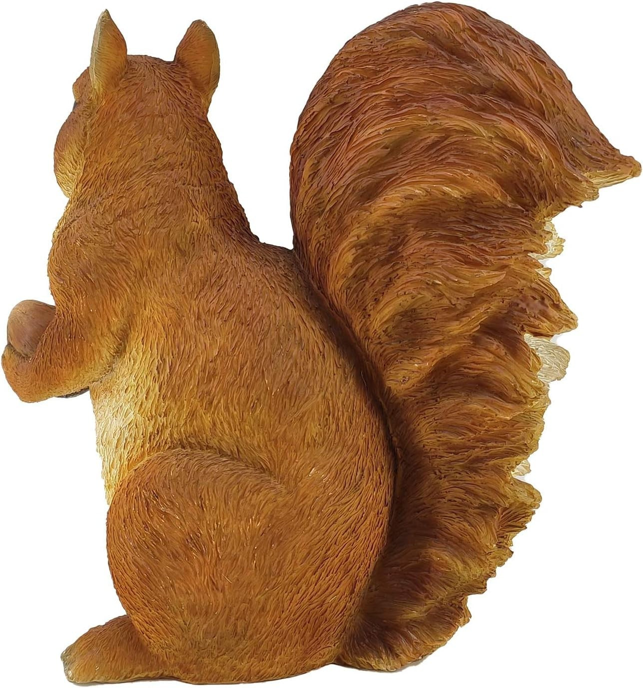Realistic Squirrel Garden Ornament 27cm • Weatherproof Resin • Decor