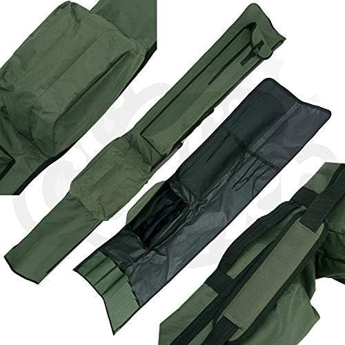 3 Rod Carp Fishing Holdall 12ft Rod Bag & Tackle Carryall Set