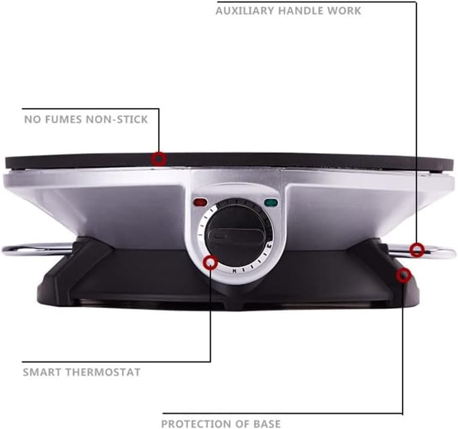 1200W Electric Crepe Maker 13" | Non-Stick Pancake & Roti Machine