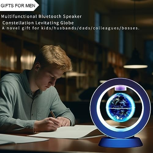 Constellation Floating Globe Bluetooth Speaker, Spinning Levitating Lamp