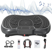 Onyx Black Vibration Plate Exercise Machine 100 Speeds 450lb Home Fitness