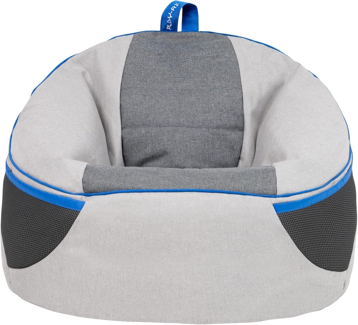 Kids Grey Bean Bag Chair for Gaming, Playroom, Bedroom - Lightweight, Durable