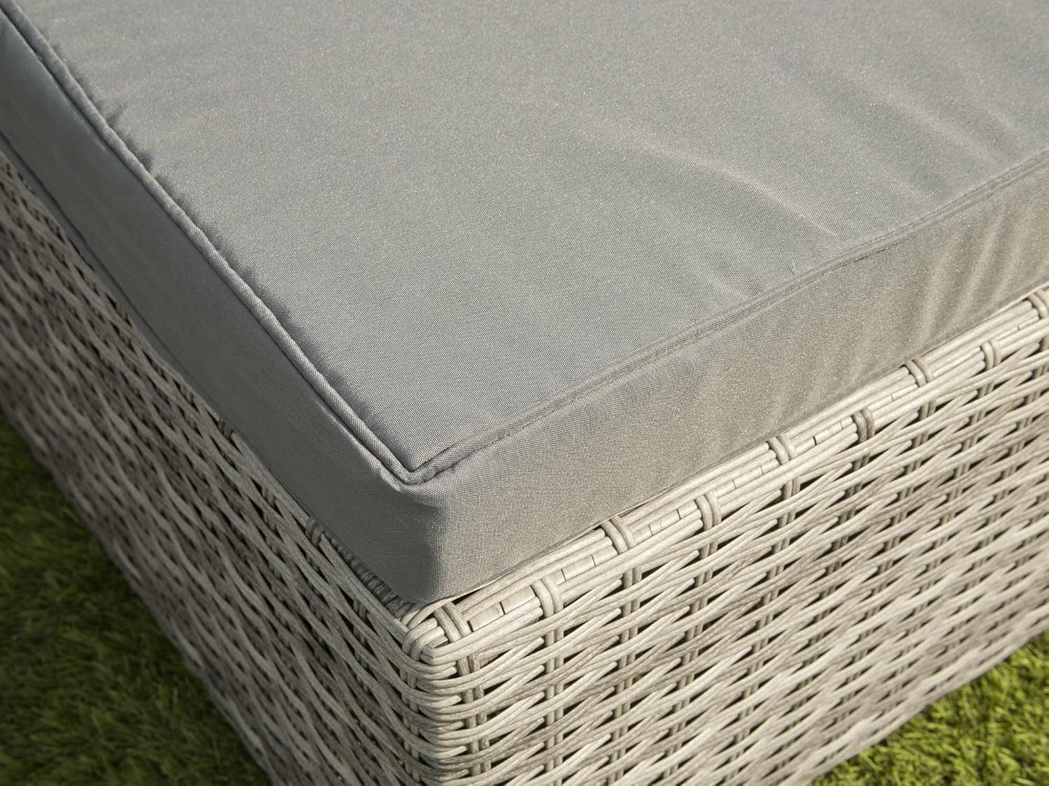 5pc Rattan Garden Sofa Set Outdoor Lounge Patio Weatherproof Cushions Grey