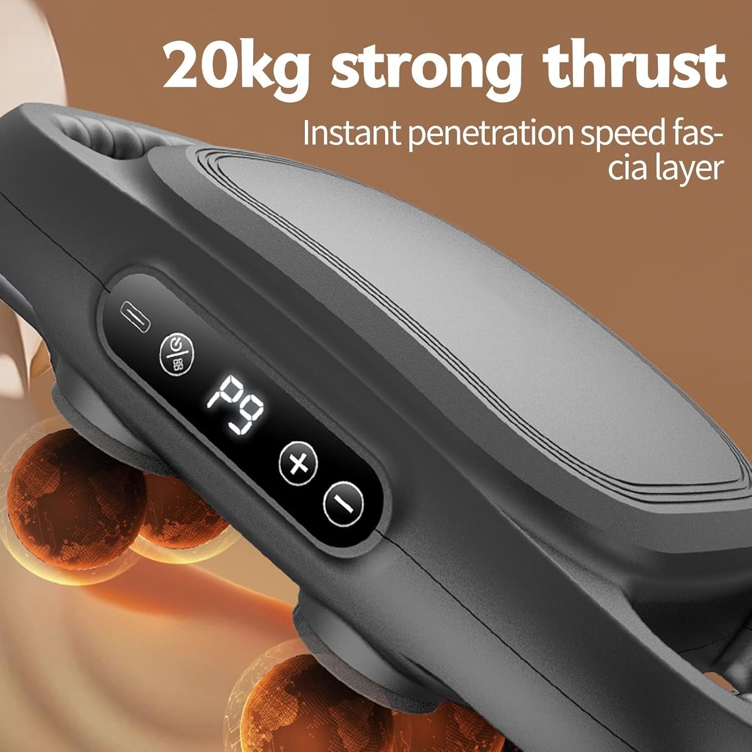 Deep Tissue Massage Gun 6 Head Body Massager 9 Modes Pain Relief Muscle Therapy