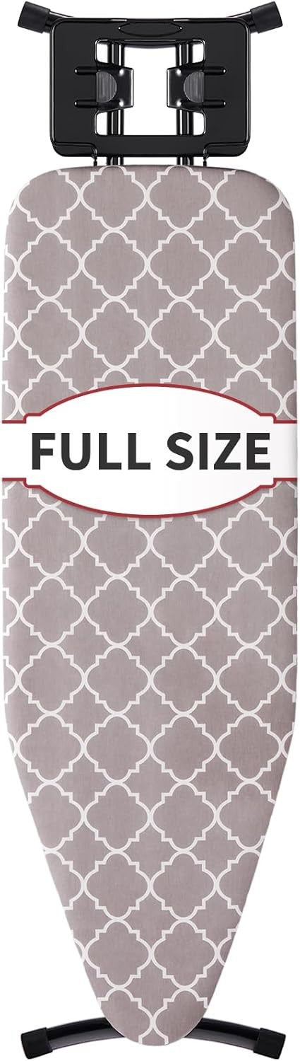 Full Size Ironing Board Large Wide Stable Adjustable Height Heat Resistant