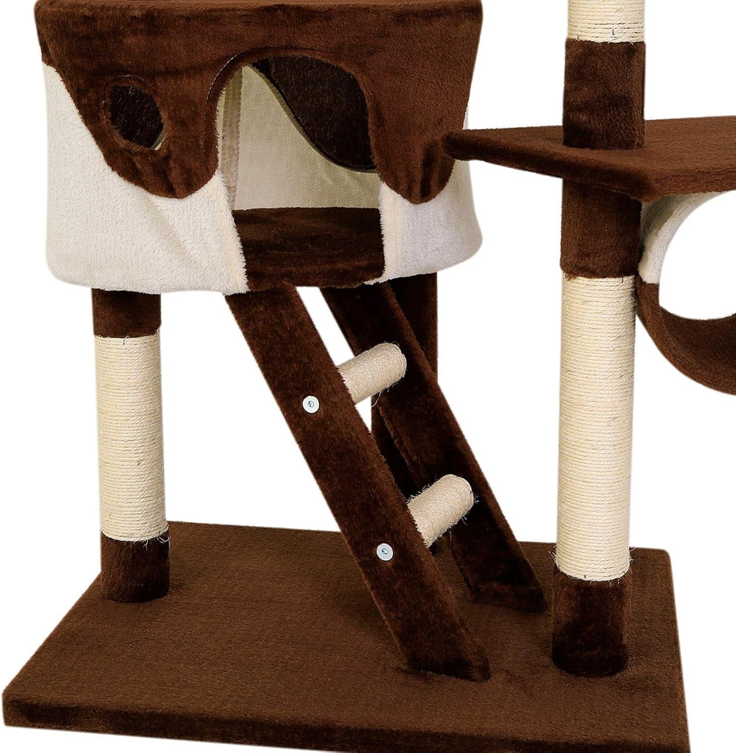 Floor to Ceiling Cat Tree 240–260cm Adjustable Scratching Tower Activity Centre