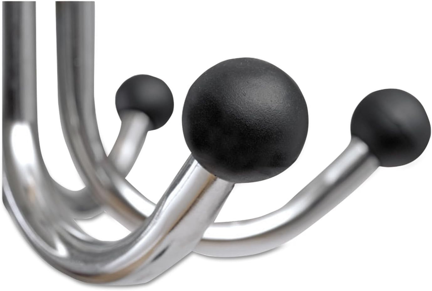Silver Metal Hat & Coat Stand | 6 Hooks 6 Pegs Umbrella Holder Organizer Rack