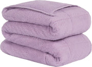 3kg Weighted Blanket 100x150cm Lilac Teddy Fleece Reversible Sleep Aid
