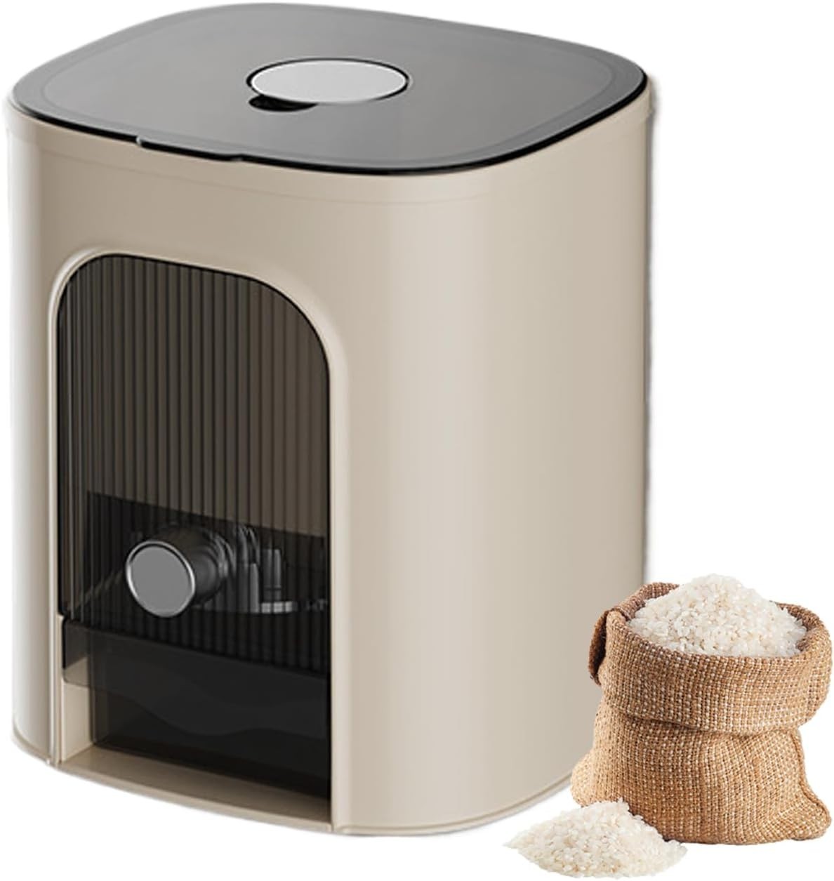 Airtight Rice Holder Dispenser Grain Storage Container with Lid Bin