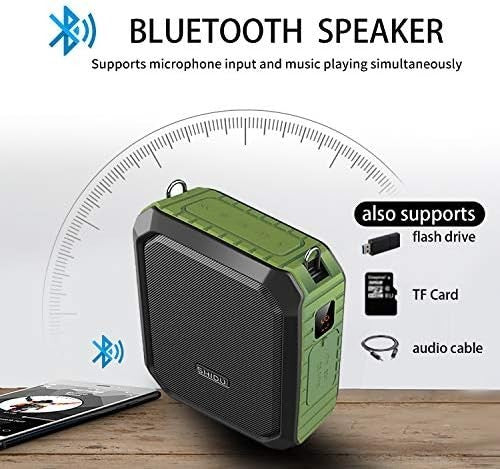 Wireless Voice Amplifier 18W Bluetooth Portable PA UHF Mic Waterproof