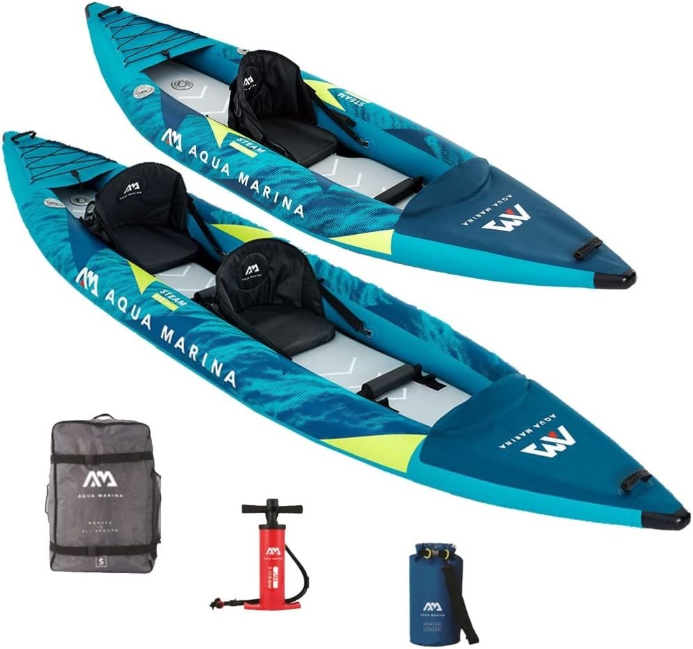 Professional Inflatable White Water Kayak PVC Self Bailing Canoe