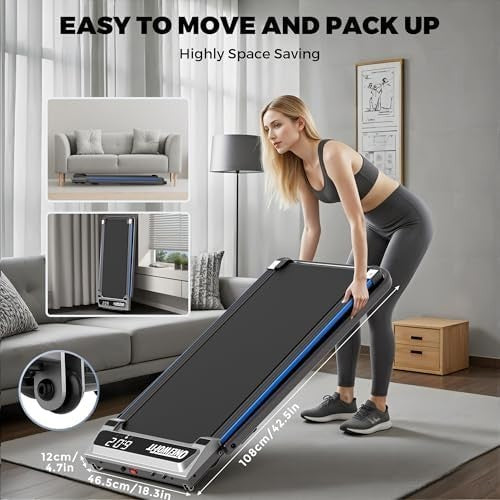 Under Desk Treadmill 9% Incline 4in1 Walking Running Machine 12kmh Quiet 150kg