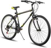 26" Mens Womens MTB Bike 21-Speed Carbon Steel Frame Off-Road Bicycle