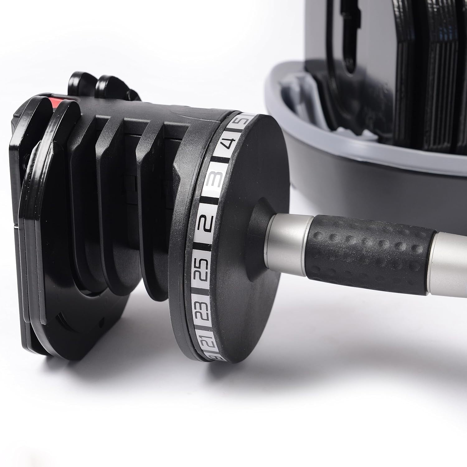 25kg Adjustable Dumbbells Pair 18-in-1 Quick Dial Home Gym Weights