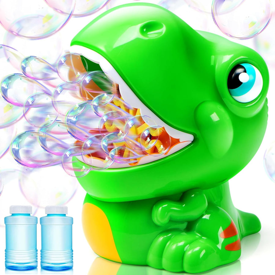 Dinosaur Bubble Machine for Kids Automatic Bubble Blower Green Toy