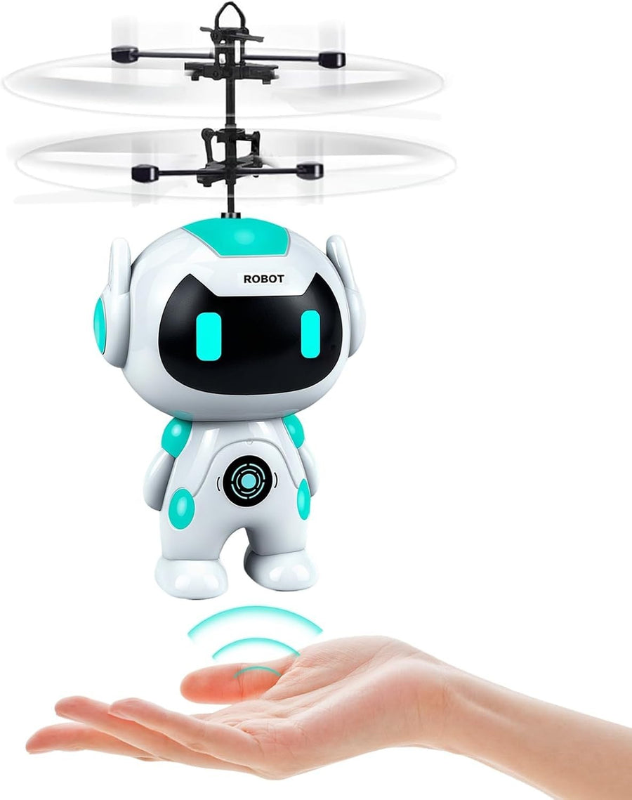 Hand Sensing Robot Drone Toy for Kids 3+ LED Helicopter Indoor/Outdoor
