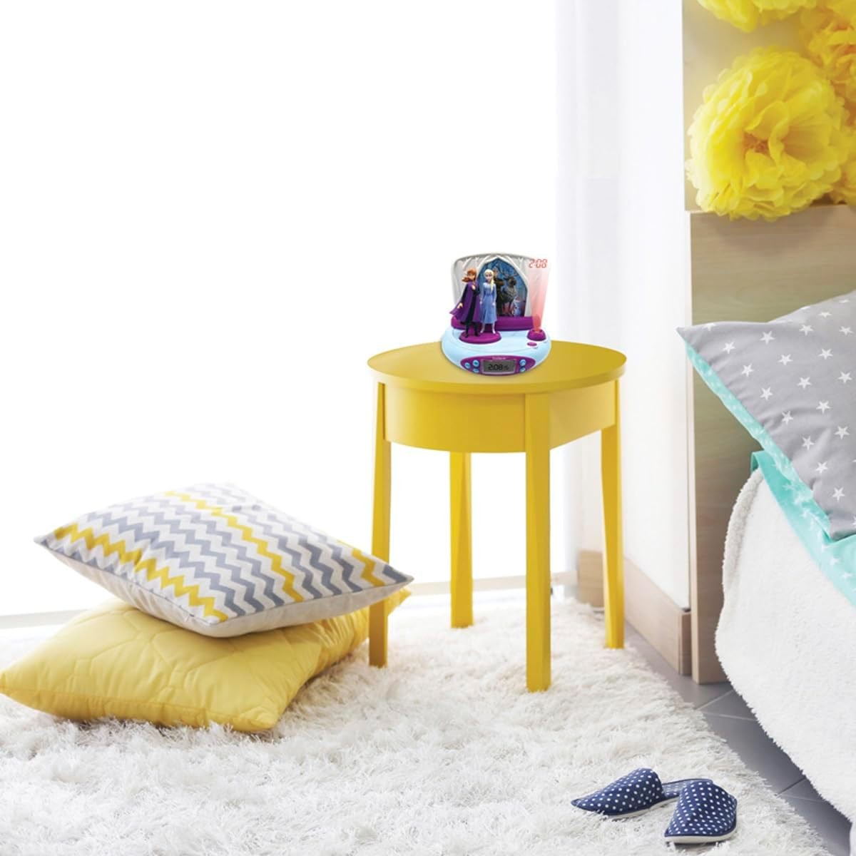 Kids Projector Alarm Clock Night Light Ceiling Display Sound Effects