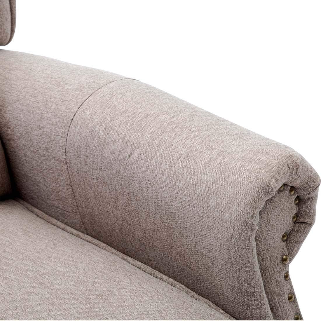 Fabric Recliner Armchair Sofa Pushback Chair Modern Lounge Seating