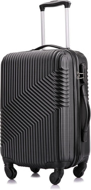 Cabin Luggage 55x35x20 Lightweight Hard Shell Carry On 4 Spinner Wheels