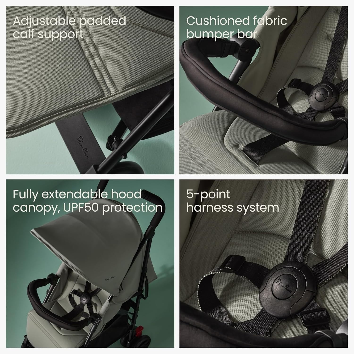 Lightweight Travel Pushchair Lie-Flat Seat Foldable Buggy 0–4Y 22kg