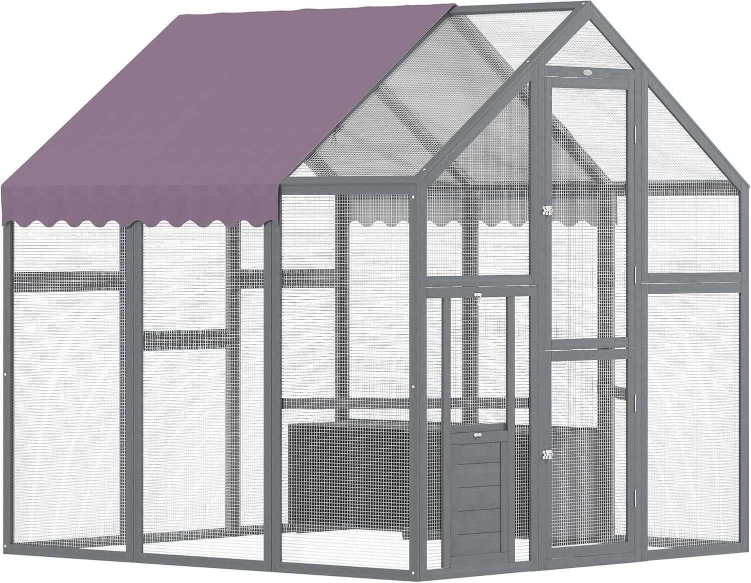 Large Walk In Wooden Chicken Run Waterproof Cover Nest Boxes 6–8 Hens