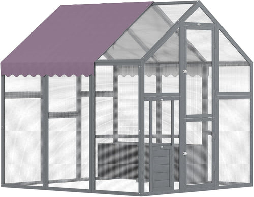 Large Walk In Wooden Chicken Run Waterproof Cover Nest Boxes 6–8 Hens
