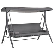 3 Seater Garden Swing Hammock Bed with Canopy Cushion Outdoor Lounger