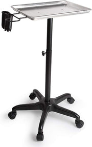 Salon Trolley Adjustable Height Rolling Tray Cart for Tattoo Beauty Spa