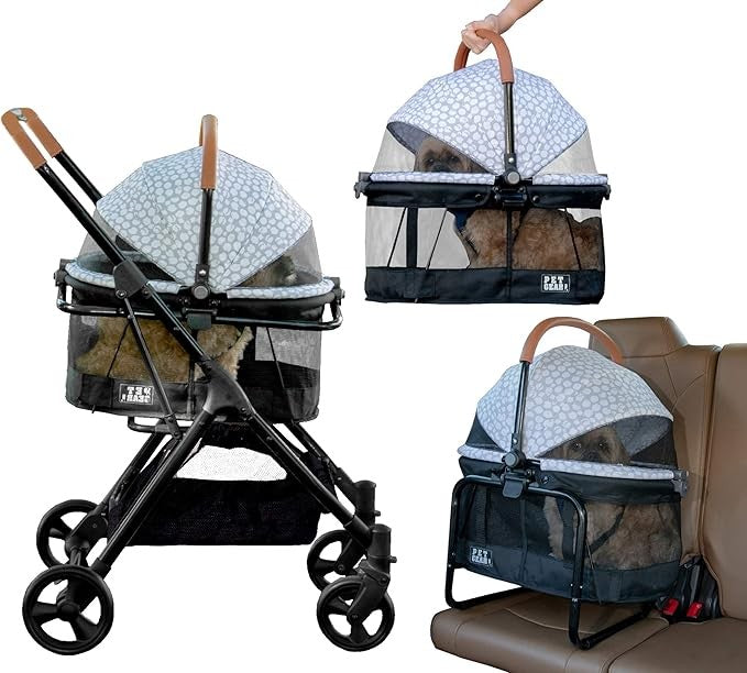 3 in 1 Pet Travel System Pushchair Stroller Carrier Car Seat for Dog Cat