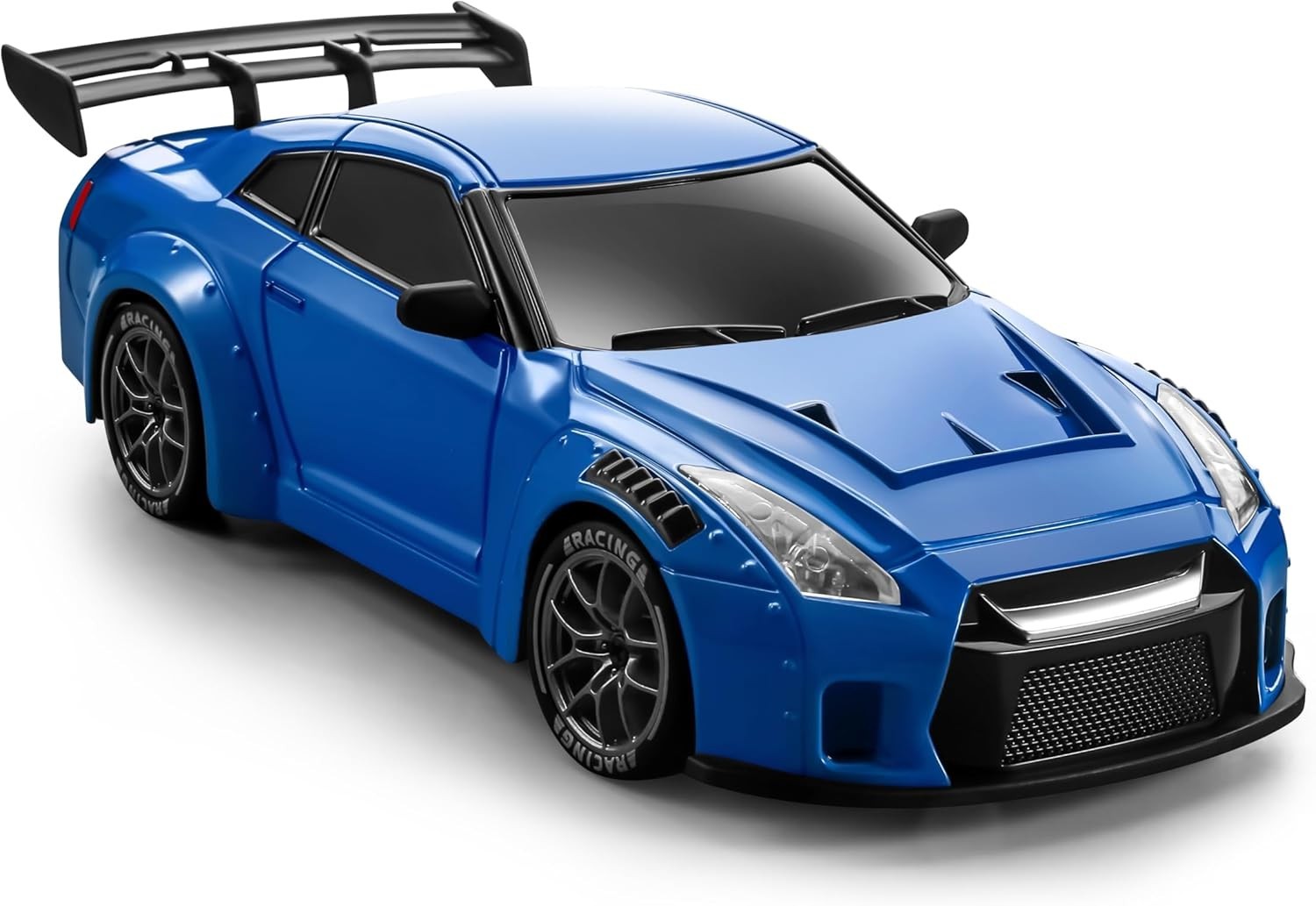 1:24 RC Drift Car 20KM/H – 4WD Remote Control Toy with Extra Tires, Dark Blue