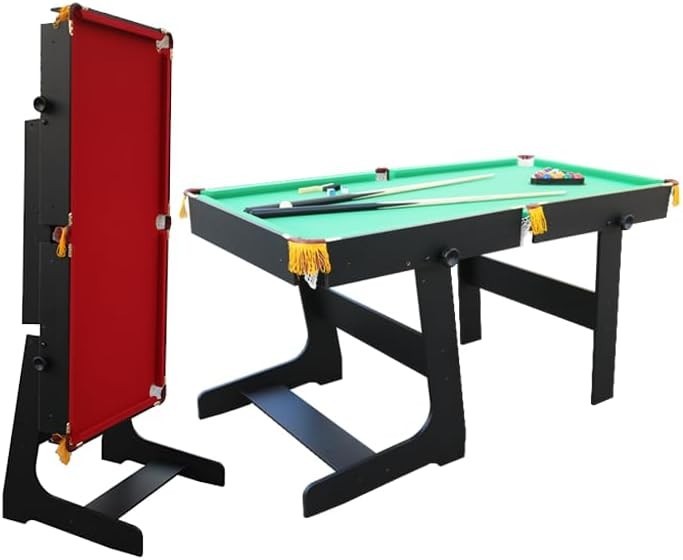 6FT Home Snooker Pool Table Black Finish Complete Billiards Kit