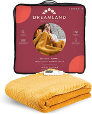 Electric Heated Throw Blanket Velvet Quilted Fast Heat Timer 160x120cm