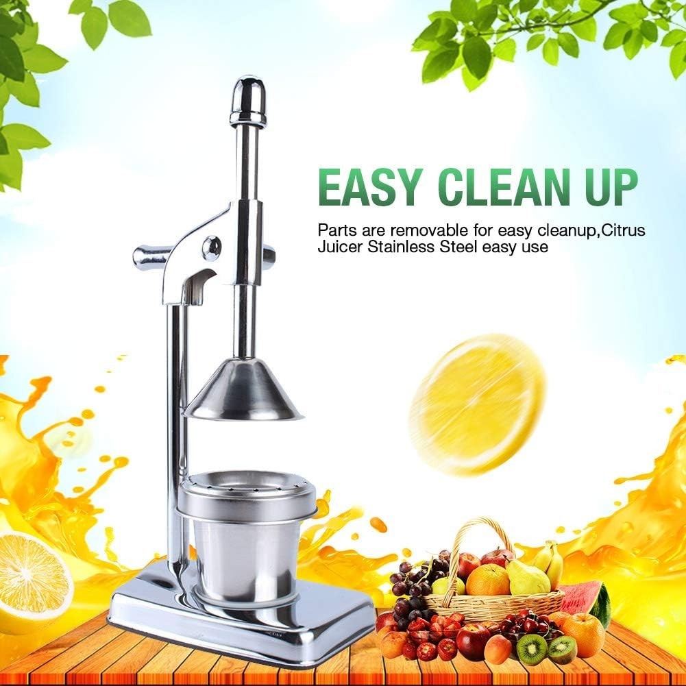 Manual Citrus Press Lever Juicer Heavy Duty Stainless Steel Ergonomic