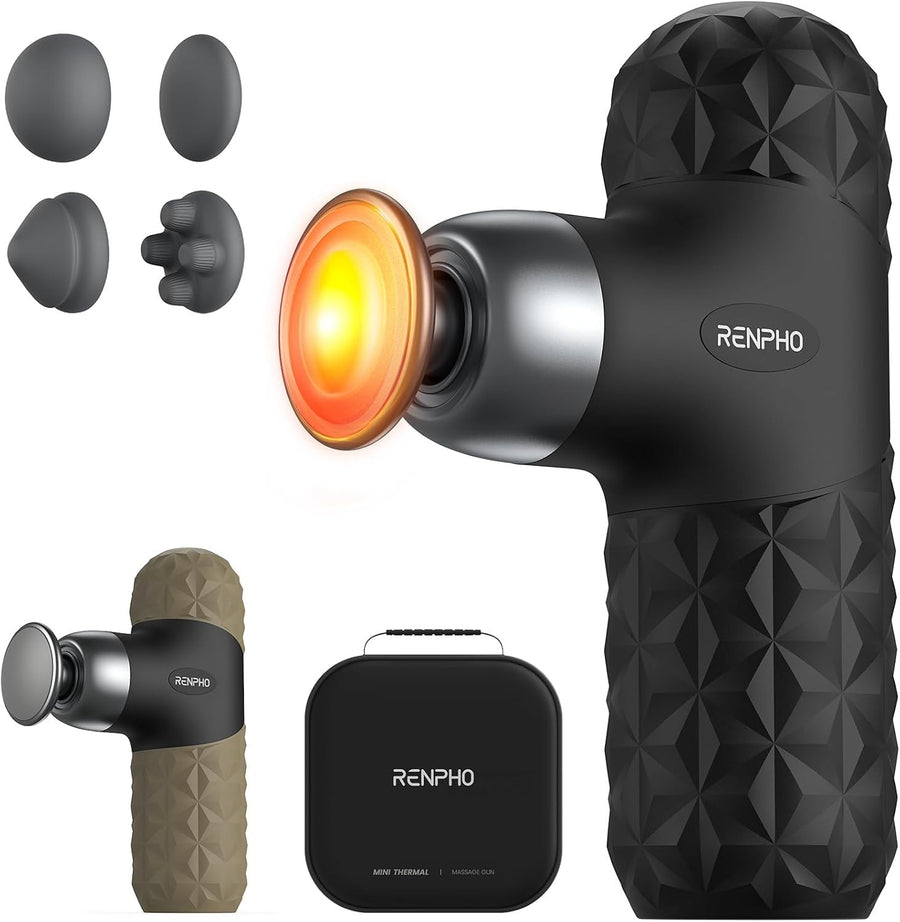 Mini Massage Gun with Heat Deep Tissue Quiet Portable Muscle Pain Relief