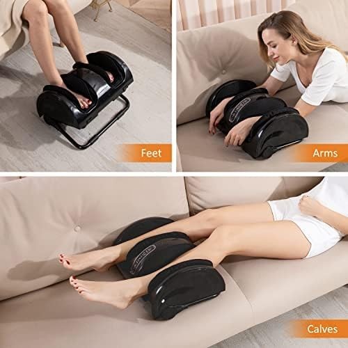 Shiatsu Foot & Calf Massager with Heat, Deep Kneading Leg Massager