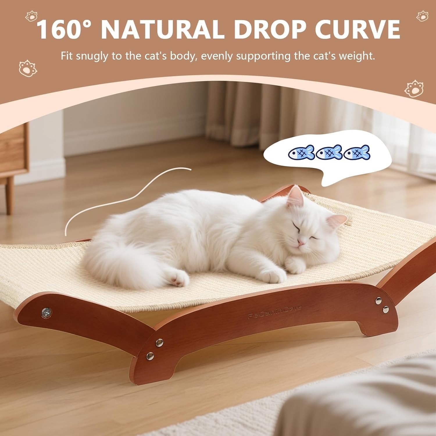 Extra Large Cat Scratcher Bed Sisal Lounger Hammock Scratch Pad