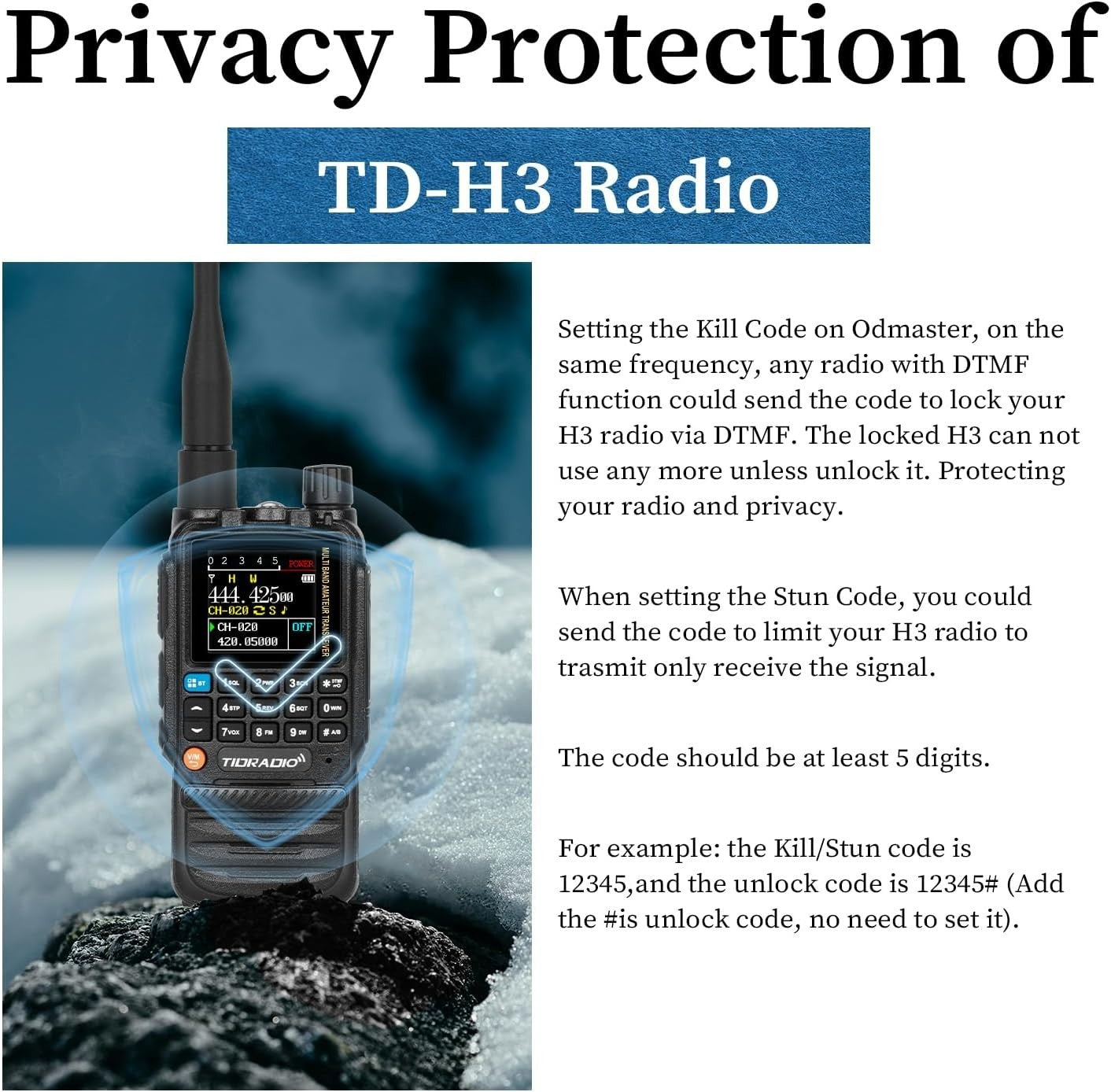 Ham Radio 2 Pack 199CH Bluetooth Programming Airband 2500mAh