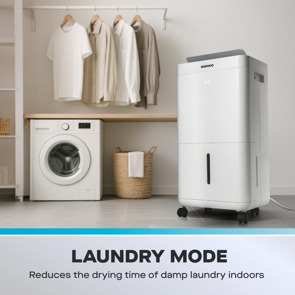 16L Dehumidifier Air Purifier Quiet Laundry Mode LED Timer