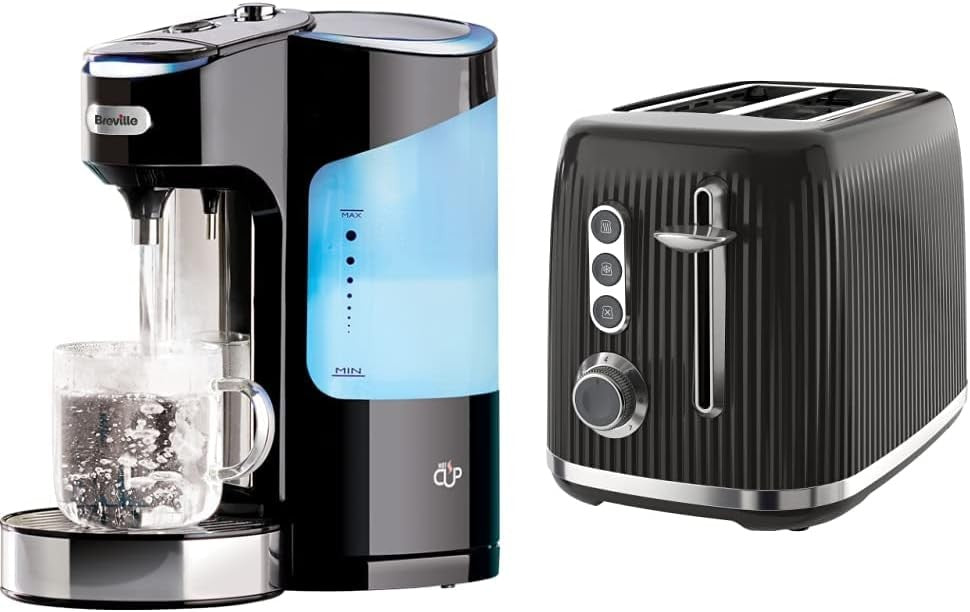 Instant Hot Water Dispenser 3kW Fast Boil 2L Variable Cup One Touch Glass