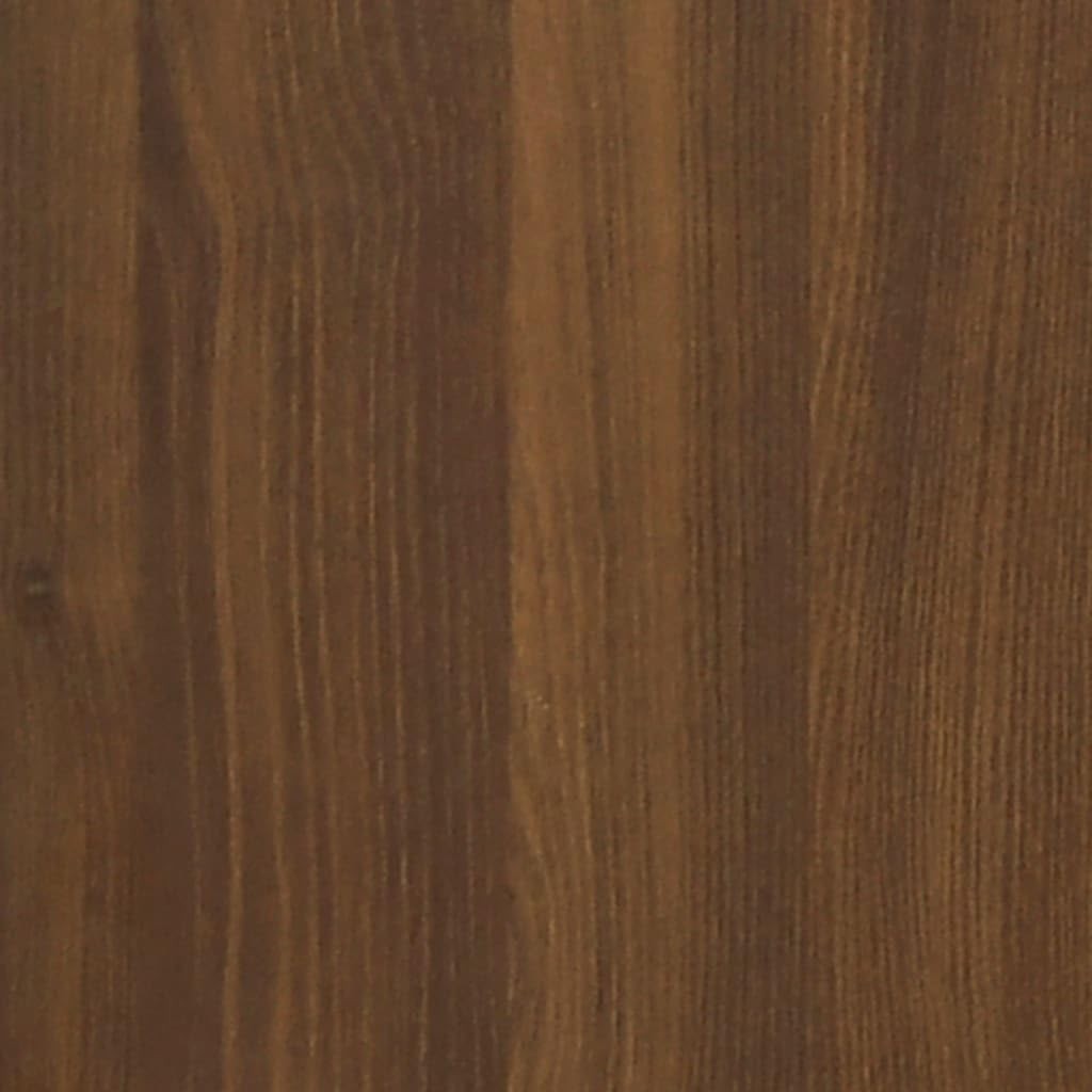 Rustic Brown Oak Under Sink Bathroom Cabinet – 2 Door Storage Cupboard 60cm Unit