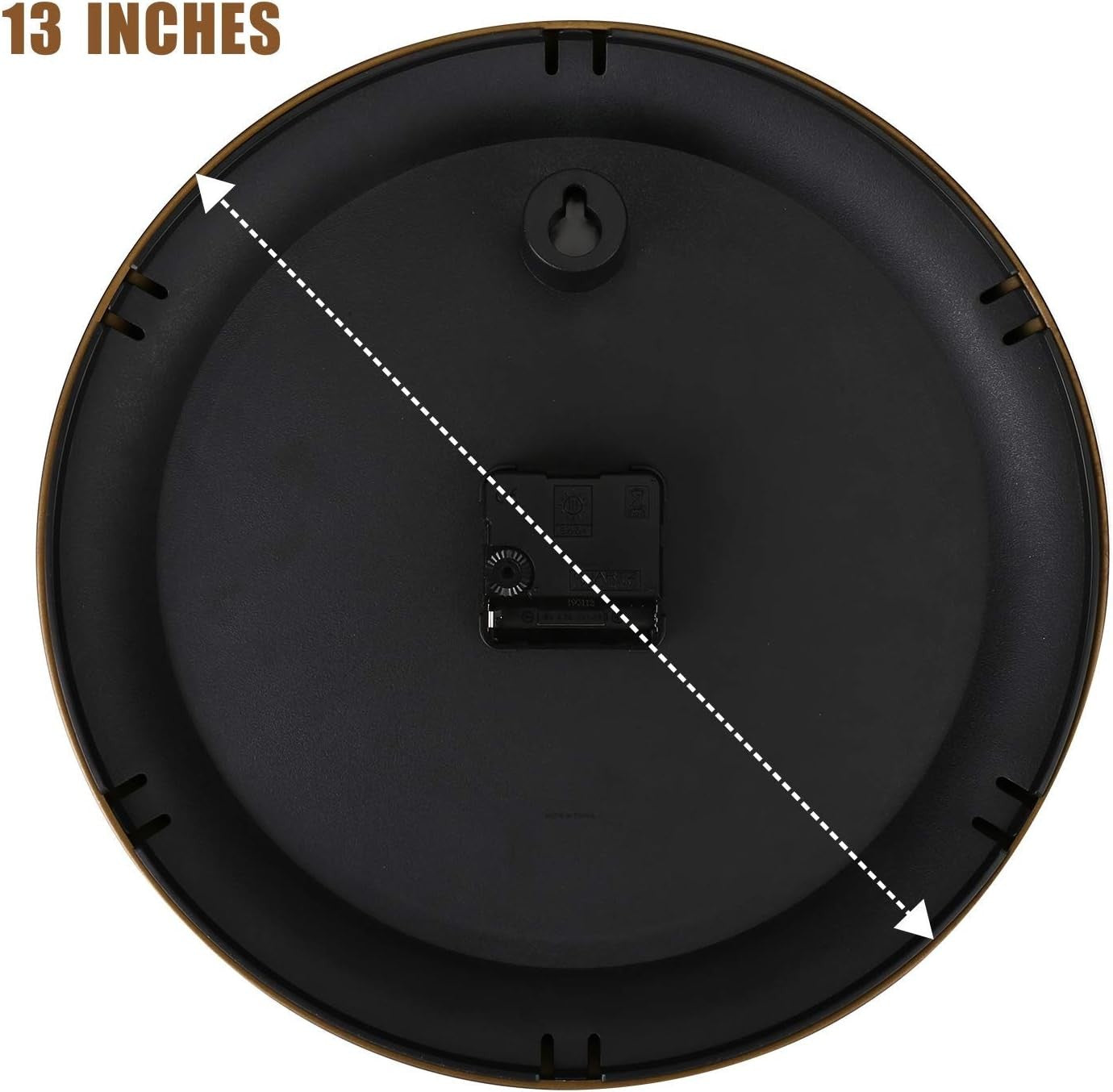 Retro Wall Clock 13" Silent Non-Ticking Classic Vintage Arabic Numerals Home