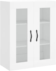 White Wall-Mounted Storage Cabinet with 3 Doors & Versatile Space Saver